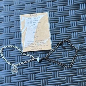 Joycuff Heart Charm Bracelet with Two Chains